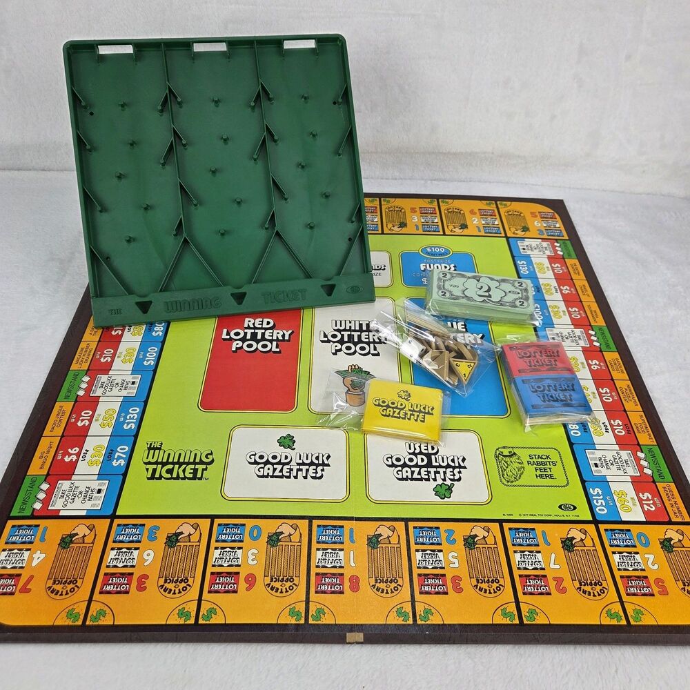 Vintage 1977 The Winning Ticket Home Lottery Board Game Ideal Complete Nice - Picture 9 of 16